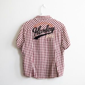 Vintage Harley Davidson Gingham Button Down | 2XL